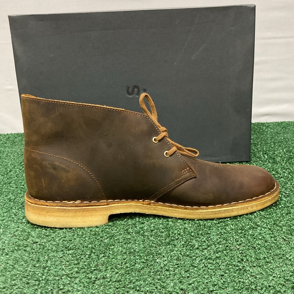 New Clarks Brown Leather Desert Boots men’s size 12 (OKPM-07-160) - Picture 7 of 11